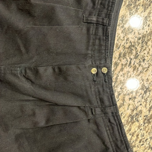 Gramicci Cotton High Rise Pleated Three Button Tapered Ankle Pants - Picture 8 of 12